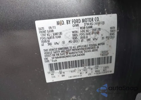 2012 Ford Explorer Xlt z USA, uszkodzony, nr VIN 1FMHK8D80CGA34300